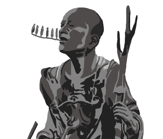 口から六体の仏を吐く空也上人立像上半身